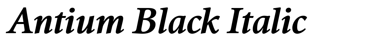 Antium Black Italic